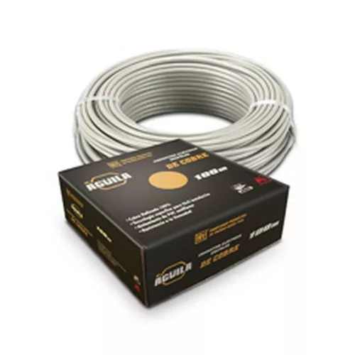 CABLE ELECTRICO CAL. 08 COLOR BLANCO TIPO THW  AGUILA 200234